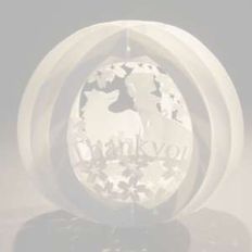 three layered pop up sphere thank you