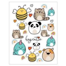 cute animal sticker sheet template