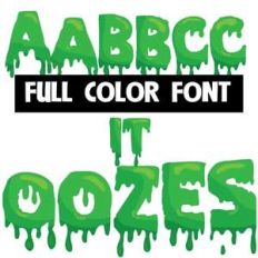 it oozes color font