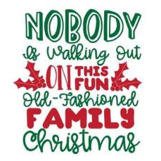 nobody is walking out on this fun traditional family christmas