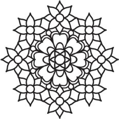 geometric flower doily