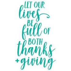 thanks + giving