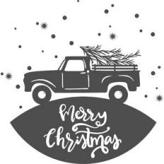 merry christmas truck sign