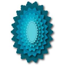 nested eyelet doily oval