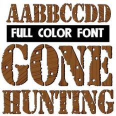 gone hunting color font