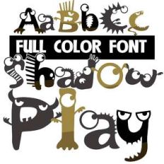 shadow play color font
