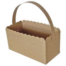 rectangle scallop crate bag with handle