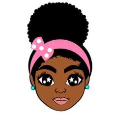afro teenager girl puff