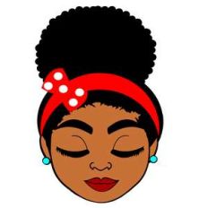 afro teenager girl