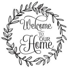 welcome to our home wreath