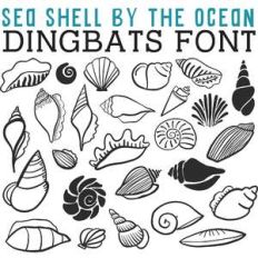 cg seashell by the ocean dingbats