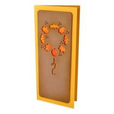 autumn wreath slim stencil card