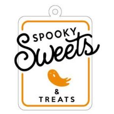 spooky sweets and treats label and tag