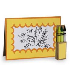 4x5 fall ferns coloring card