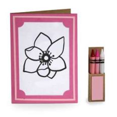 4 x 5 flowery coloring card