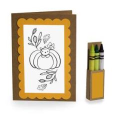 4 x 5 kitty pumpkin coloring card