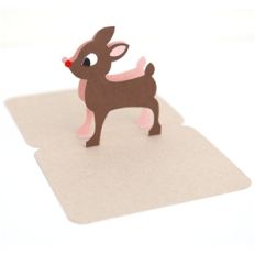 3d reindeer pop up card