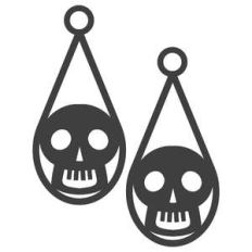 skull earrings