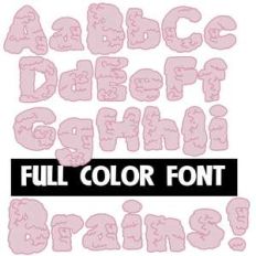 brains color font