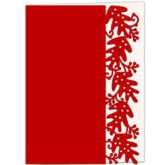oak leaf vine lace edged card