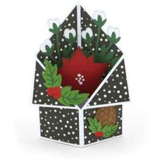 tuxedo box card poinsettia