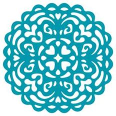 wedding doily with hearts