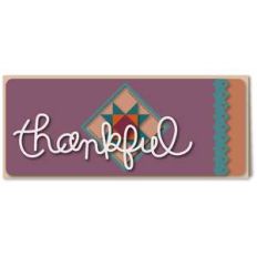 thankful patchwork star long card