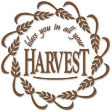 harvest circular wheat charger