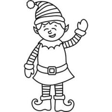boy elf outline