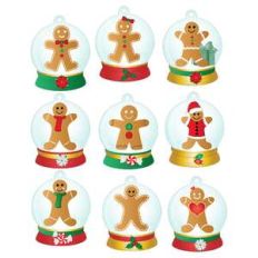 gingerbread people snow globe gift tags