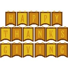 happy thanksgiving pennants