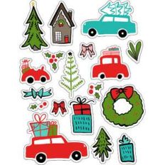 ml christmas fun cars stickers