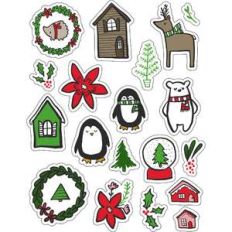 ml christmas leafy wishes stickers