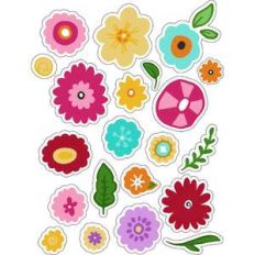 ml flowery floral stickers