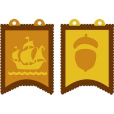 mayflower and acorn pennant