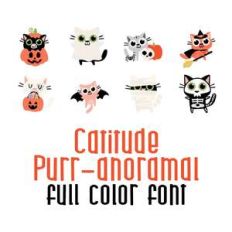 catitude purranormal full color font
