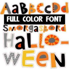 smorgasbord halloween color font