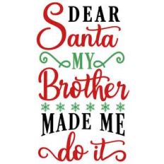 dear santa my brother made me do it