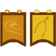 pumpkin pie and wishbone pennants