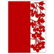 hawthorn berry lace edged card