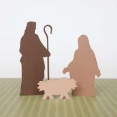 standing jesus, mary and joseph