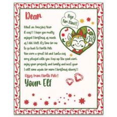 bye for now christmas elf letter to kids