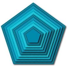 nested stitched pentagon