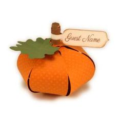 pumpkin 3d contour loops place card