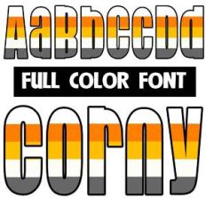 corny color font