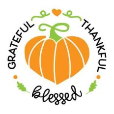 grateful thankful blessed round sign
