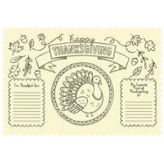 kids thanksgiving placemat