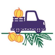 pumpkin truck arrangement