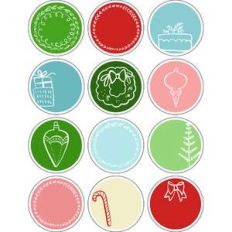 ml christmas circle tags stickers