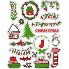 ml christmasy ferns stickers
